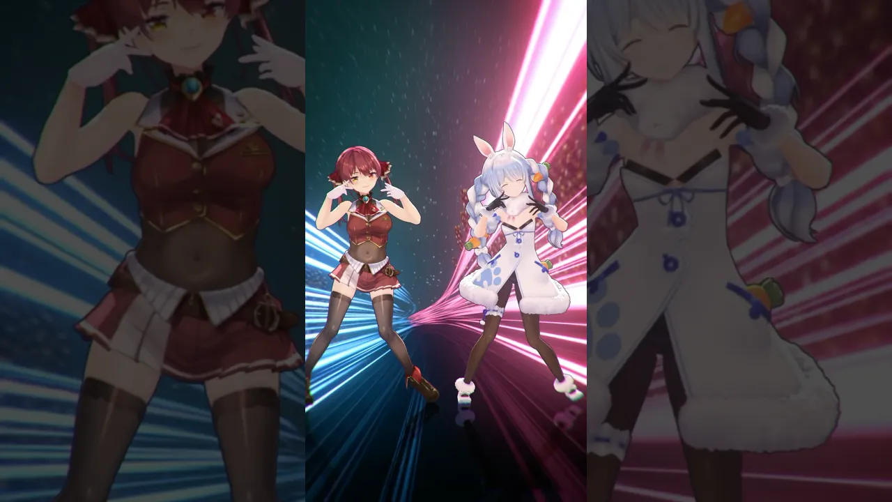 III踊ってみた！！！ぺこマリで??#shorts