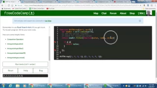 freeCodeCamp Diff two Arrays