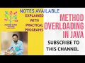 Method overloading in java Practical programs on method overloading Notes Available