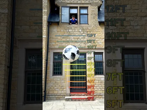 How high does the BIGGEST football bounce? ⚽️⬆