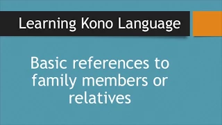 speaking kono language l9