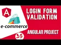 Angular project project Login Form validation Angular E-commerce Project