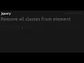 Remove all classes from element