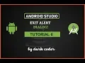 Dark Coder Alert Dialog Exit alert dialog button Android Studio Tutorial 6