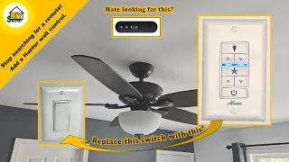 How to install the Hunter Universal Fan-Light Wall Control - model 99815