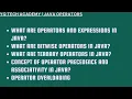 Java Interview Questions and Answers Operators