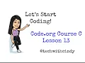 Code org Course C Lesson 13 Sticker Art with Loops