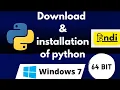 Download and install python in Windows 7 64 bit python tutorial for beginners