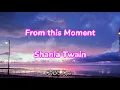 Download Lagu From this Moment - Shania Twain (Lyrics Video)