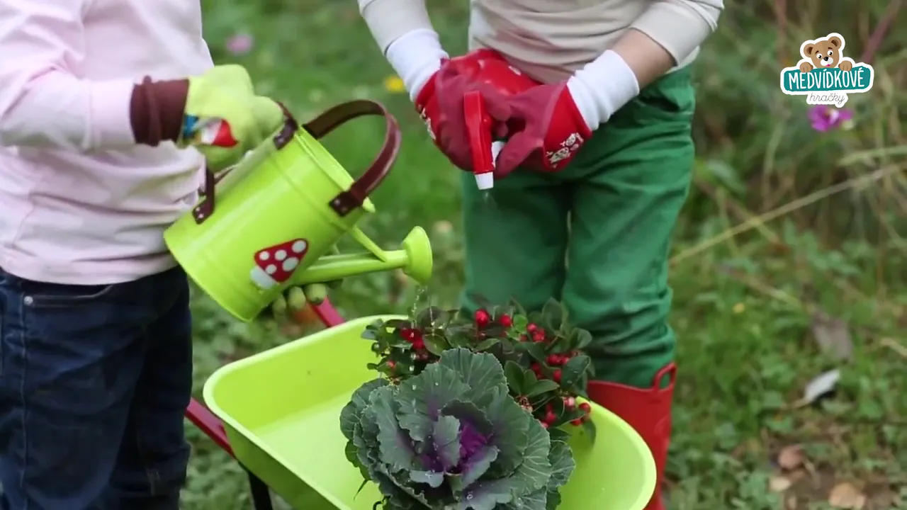 Hry na zahradníka - Plechové kolečko Natur' Metal Wheelbarrow Janod - 4
