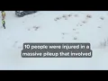 10 people injured in 100 car pile-up on Michigan highway