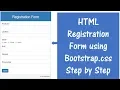 How to Create a HTML Registration Form using bootstrap