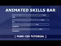 Animated SKills Bar Design - Css Animation Effects