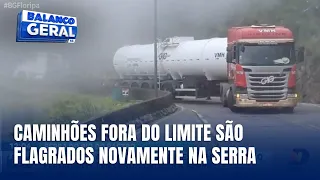 Caminhões irregulares voltam a ser flagrados tentando subir a Serra do Rio do Rastro