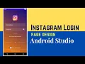 Instagram login page design in android studio app design Android Studio