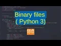 50 Binary Files - read and write Python in Hindi