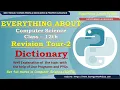 Class 12 Python Revision Tour 2 Dictionary Computer Science 2024-25 PYQs