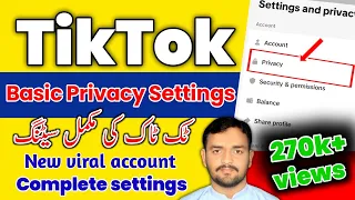 tiktok basic settings privacy settings on tiktok how to basic tiktok settings