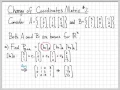 Linear Algebra Example Problems - Change of Coordinates Matrix