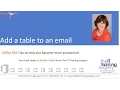 How to add a table to an email in Outlook