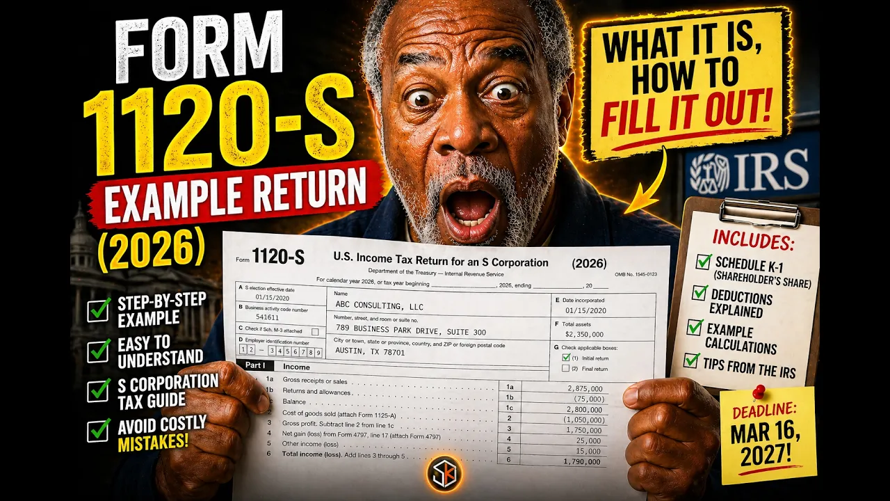 Form 1120-S Example Return (2024) | IRS Form 1120-S: What It Is, How to Fill It Out 💰 TAXES S5•E131