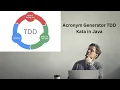 Acronym Generator TDD Kata in Java