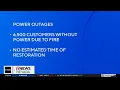 Marie Fire causing power outages