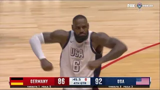 lebron isnt human usa vs germany final minutes 2024 olympics