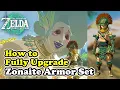How to FULLY Upgrade Zonaite Armor Set Zelda Tears of the Kingdom Max Level