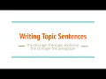 Download Lagu Writing Topic Sentences