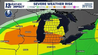 WEATHER IMPACT ALERT Tracking strong thunderstorms moving into West Michigan