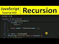 JavaScript Tutorial 19 - Recursive Function in JavaScript Recursion