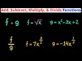 Add Subtract Multiply Divide Functions Find the Domain Eat Pi