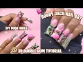 Nostalgic Throwback BOBBY JACK Monkey Nails Polygel On DIY DUCK Nails 3D Bubble Gum