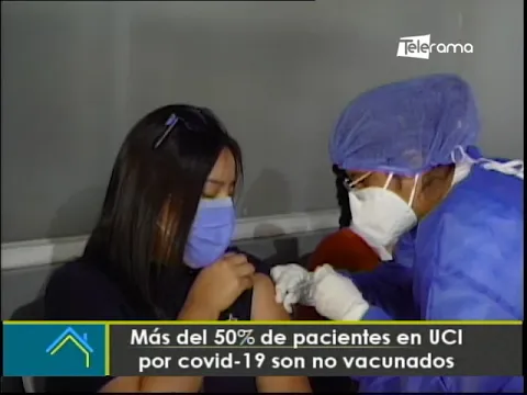Más del 50% de pacientes en UCI por covid-19 son no vacunados