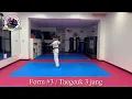 Form Taegeuk 3 jang Green tip Belt Non-Mirror Mode