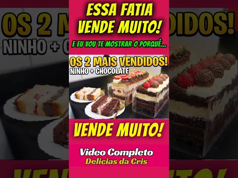 BOLO DE FATIAS 2 Sabores que MAIS VENDEM!