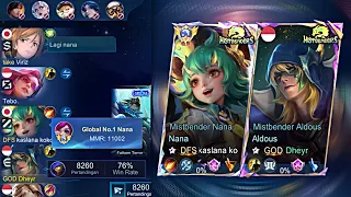 Nyobain Duo Ranked Bareng Top 1 Global Nana! Musuh Auto Jadi Molina!