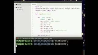 pyqt - window statusbar resize and position