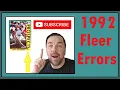 1992 Fleer Baseball Errors