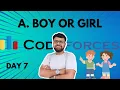 Day 7 Codeforces A - Boy or Girl Explained Count Distinct Characters