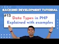 PHP Data Types In Hindi PHP Tutorial for Beginners in Hindi 2020