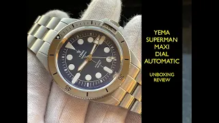 Download Yema Superman Maxi Dial Blue Automatic Watch | Review Valjoux Relogios MP3