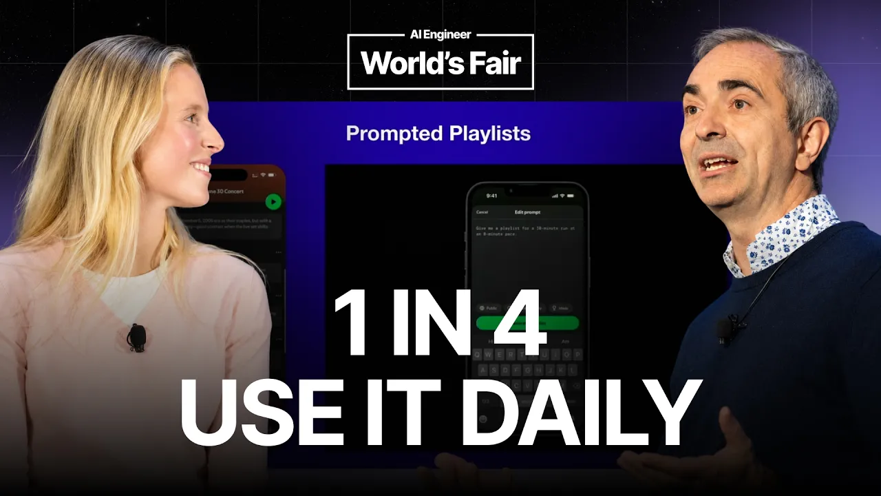 Teaching LLMs to Speak Spotify — Yves Raimond & Jacqueline Wood, Spotify: video thumbnail