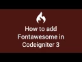 14 How to add Fontawesome in Codeigniter 3