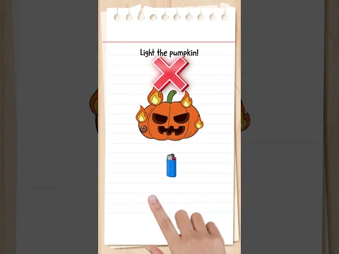 How to light the pumpkin in Brain Test! ππ₯ #braintest #puzzle #shorts