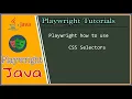 19 Playwright Java with CSS selector