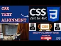 Css Text Alignment Html Css Text Align css tutorial css course for beginners by Ruchi Mahajan