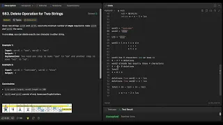 583 Delete Operation for Two Strings
