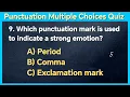 Punctuation Multiple Choices Quiz